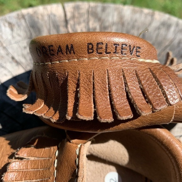 First Steps Leather Baby Toddler Moccasin Shoes
Brown Tan Size 2 Natural Walking - Picture 7 of 11